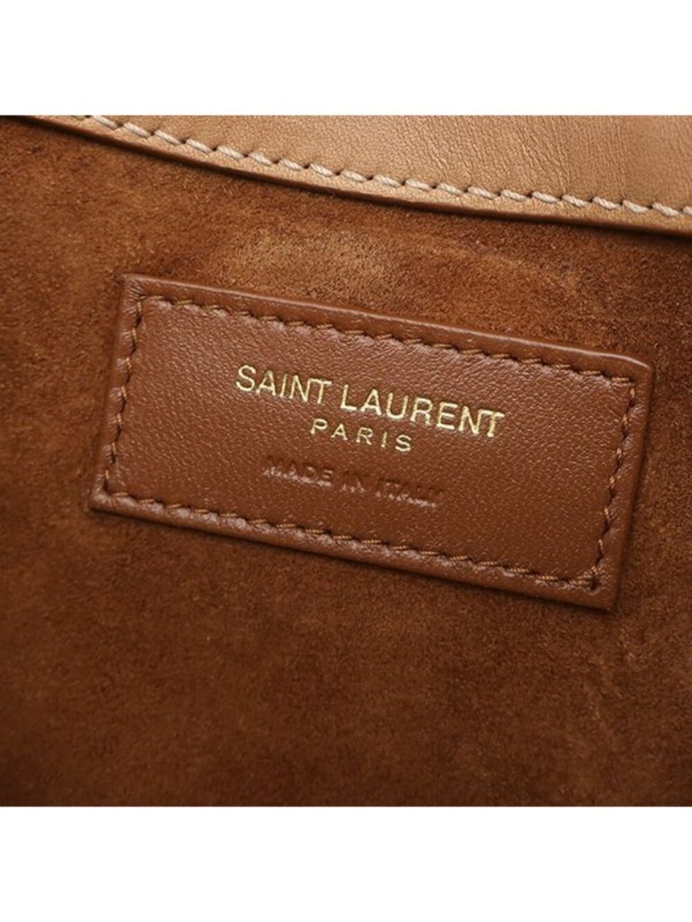 Saint Laurent Handbag le Cassette Calfskin Beige Gold le 5 a 7 Mini One Handle - Picture 10 of 10